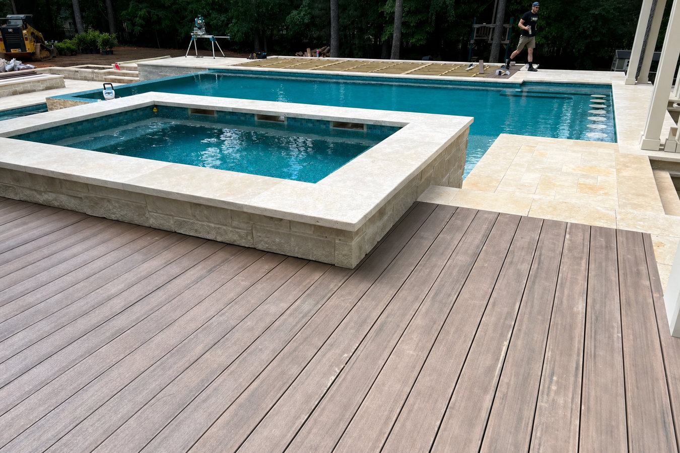 Pool deck construction